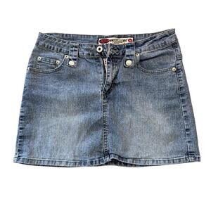 One Tuff Babe Vintage Y2K Denim Jean Skirt Women's Size 9/10
